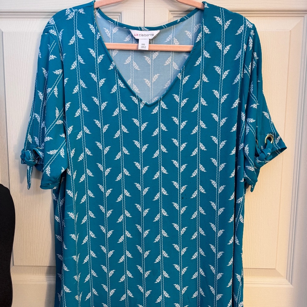 Liz Claiborne 2x short sleeve Blouse